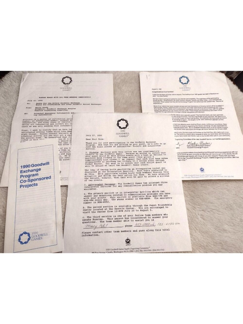 Goodwill Games 1990 Seattle Washington Host Families Soviet Union Guests Olympic